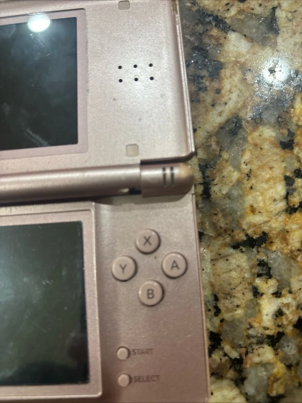 Nintendo Rose Gold DS Lite Handheld Console Repair or Parts